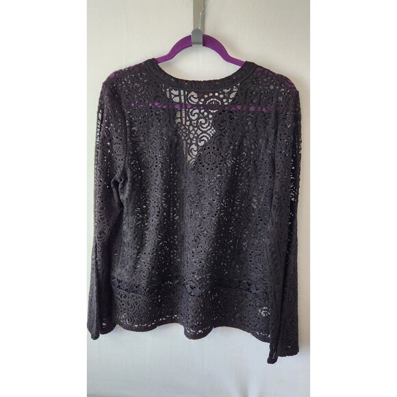 LOFT Crochet See Thru Long Sleeved Top - Medium - Picture 2 of 6